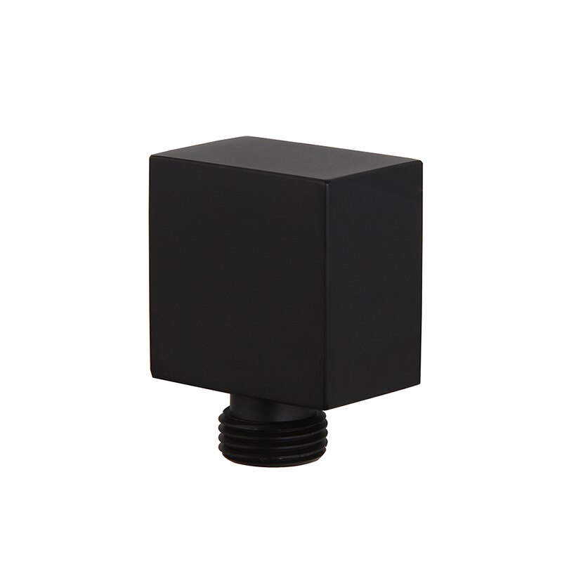 Water Outlet Spout Solid Brass Concealed Shower Plumbing Hose Connector: B style black