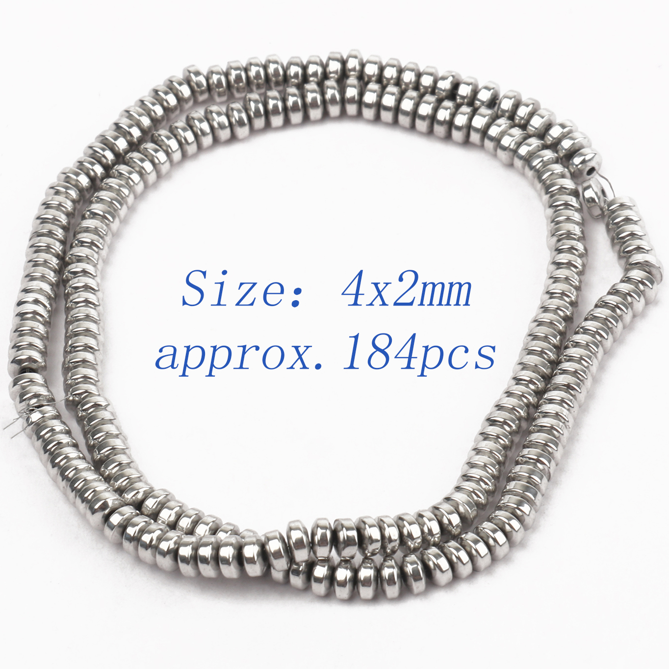 Piedra Natural chapada en oro blanco, múltiples formas, cuentas de hematita, espaciador, cuentas sueltas para fabricación de joyería, DIY, pulsera, collar