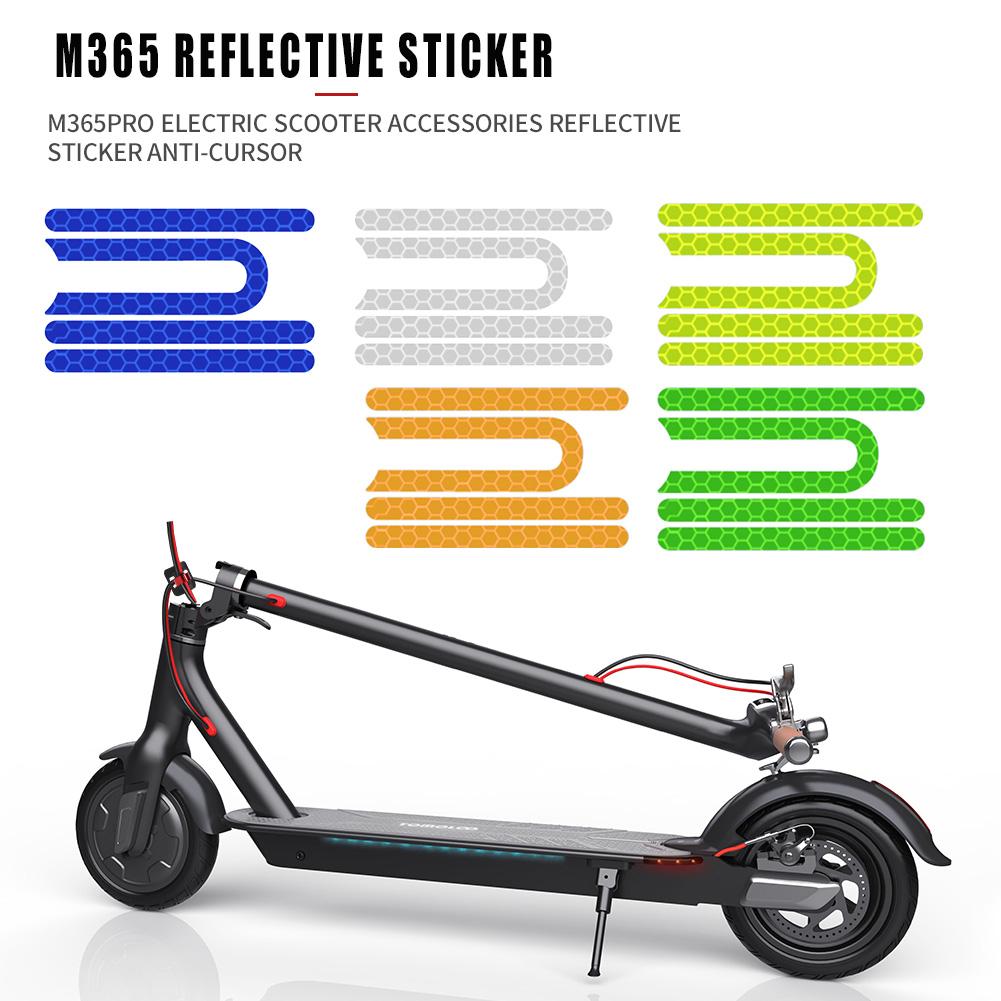 4 Stks/set Voor Xiaomi Mijia M365 Elektrische Scooter Reflecterende Sticker Reflector Voor Veiligheid Night Riding Fietsen Scooter Onderdelen