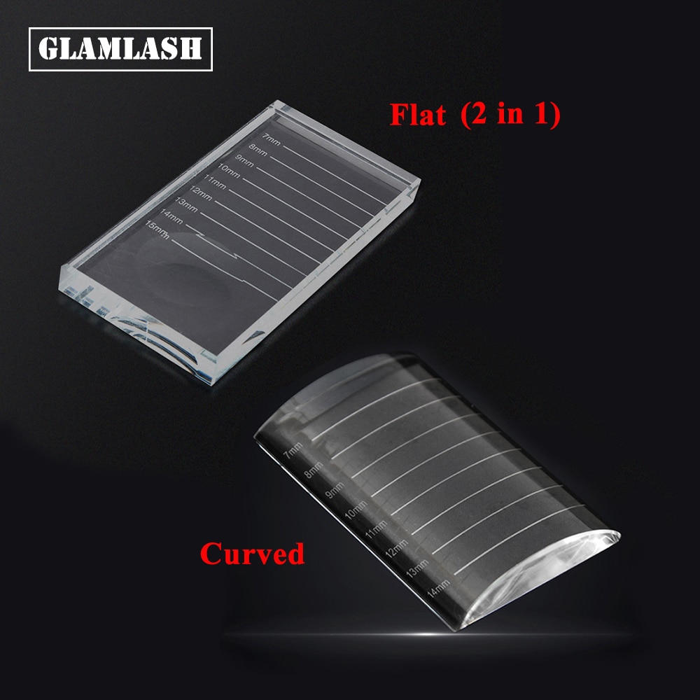 Glamlash Transparante Wimper Extension Crystal Lijm Holder Pallet Keramische Valse Lash Tegel Wimper Stand Make-Up Tool