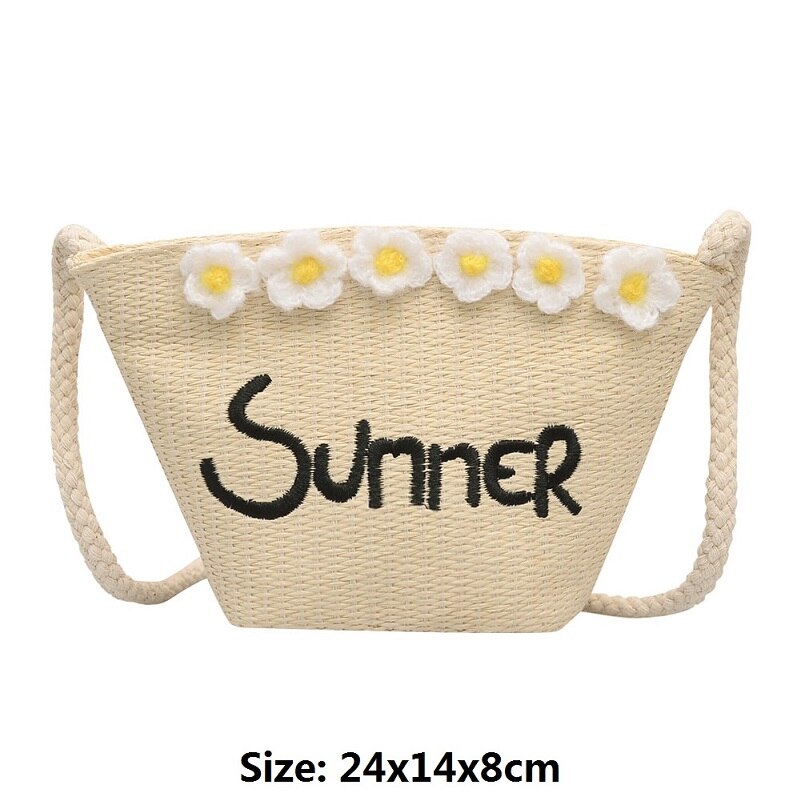 Sac à main Vintage tricoté en paille pour femme, idéal pour l'été, idéal pour la plage, idéal pour le voyage, fait à la main,: Type B Beige