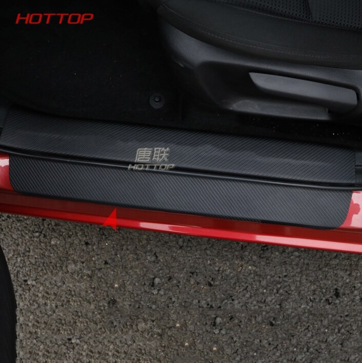 thumbnail image 2 of Tuscani Carbon Fiber Style Door Sill Scuff Plates (2pcs) – Stainless Steel With Carbon Look, Left & Right 2 of 2