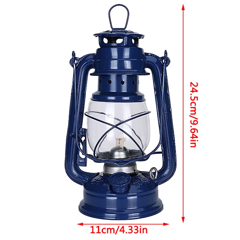 25cm retro klassisk petroleumslampe 6 farver 235 led dæmpbare petroleumslanterner væge bærbare lys bærbare lys udsmykning