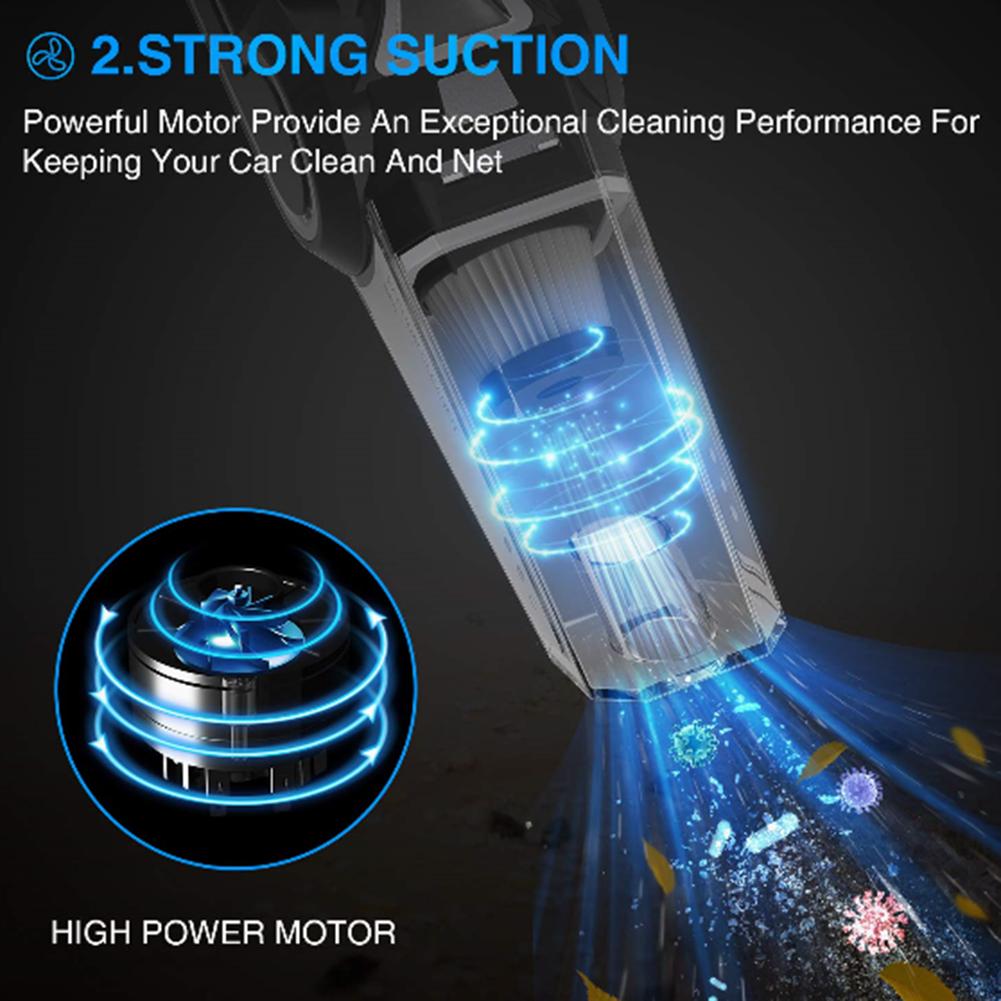 Car Vacuum Cleaner Home Wireless Handheld Cleaner High Suction Wet And Dry Air Compressor Cleaning Super Strong Suction Auto Ho