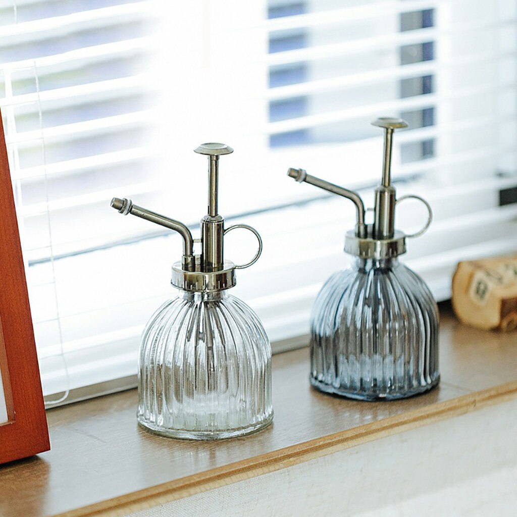 Retro glas vandkande plante blomster sprayflaske håndvask flaske farve grøn plante havevandkande