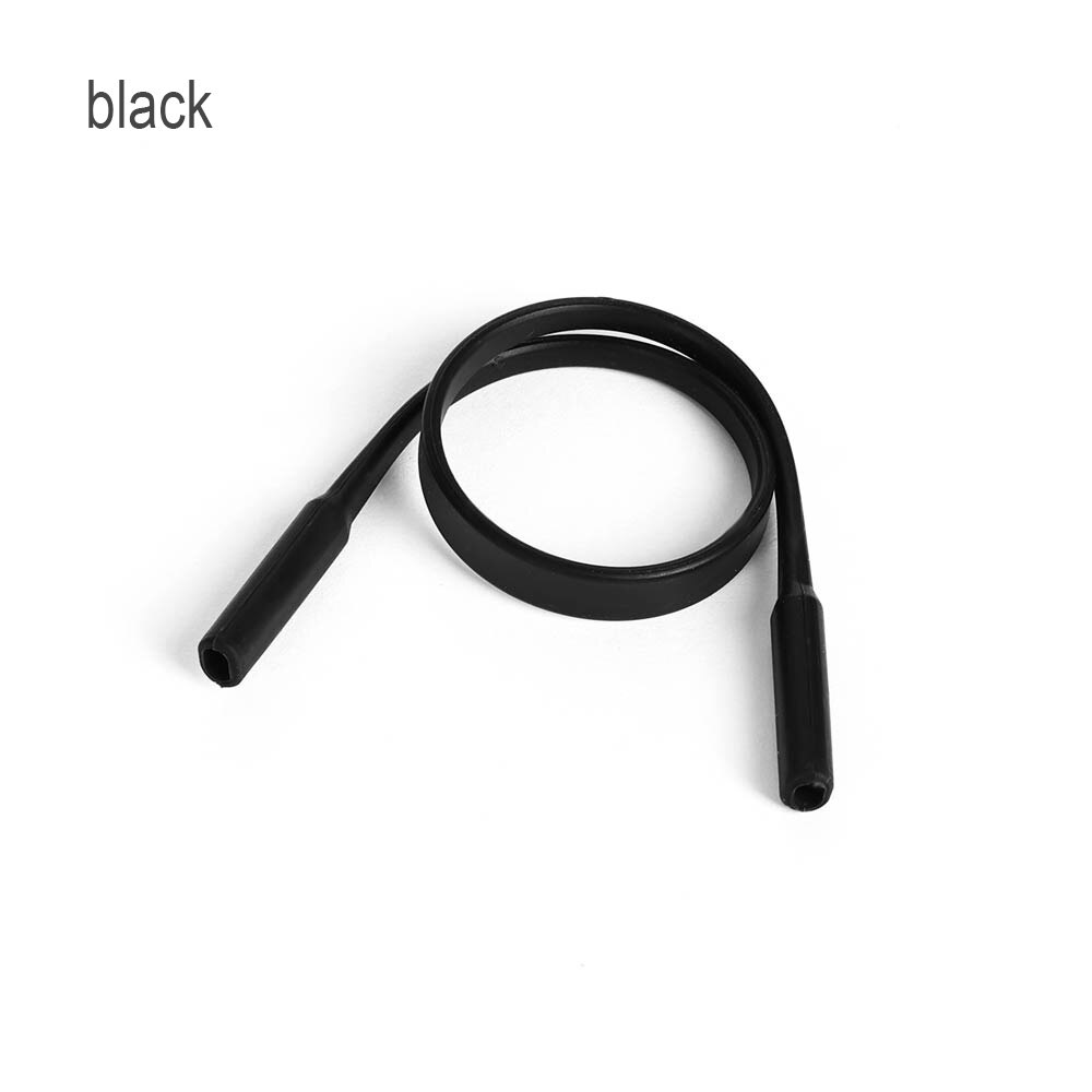 1PC Adjustable Silicone Eyeglasses Straps Sunglasses String Ropes Glasses Chain Sports Band Holder Elastic Anti Slip Cords: C-Black