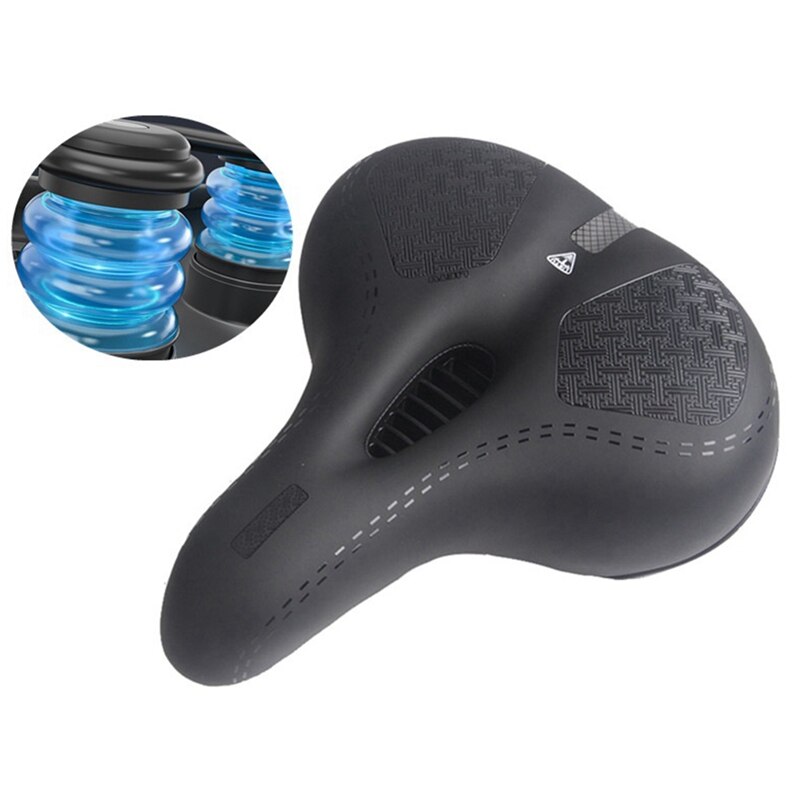 LIETU-sillín de bicicleta Unisex, asiento grueso, hueco y transpirable, suave, resistente al agua, con absorción de golpes