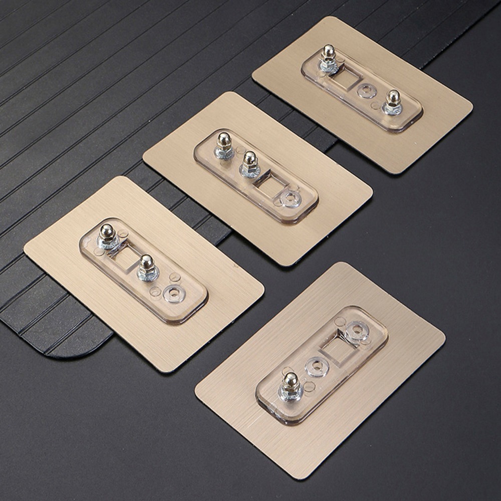 Variable Distance Double Hole Screw Sticker Wall Hanger No Punching Traceless Nail Screw Hook Wall Picture Hanger