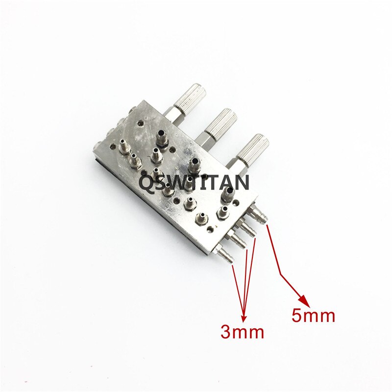 Dental lab forsyningsventil 3 in 1/ 4 in 1 dental ventil kontrol dental stol luft / vand membran membran ventil: 3 in 1