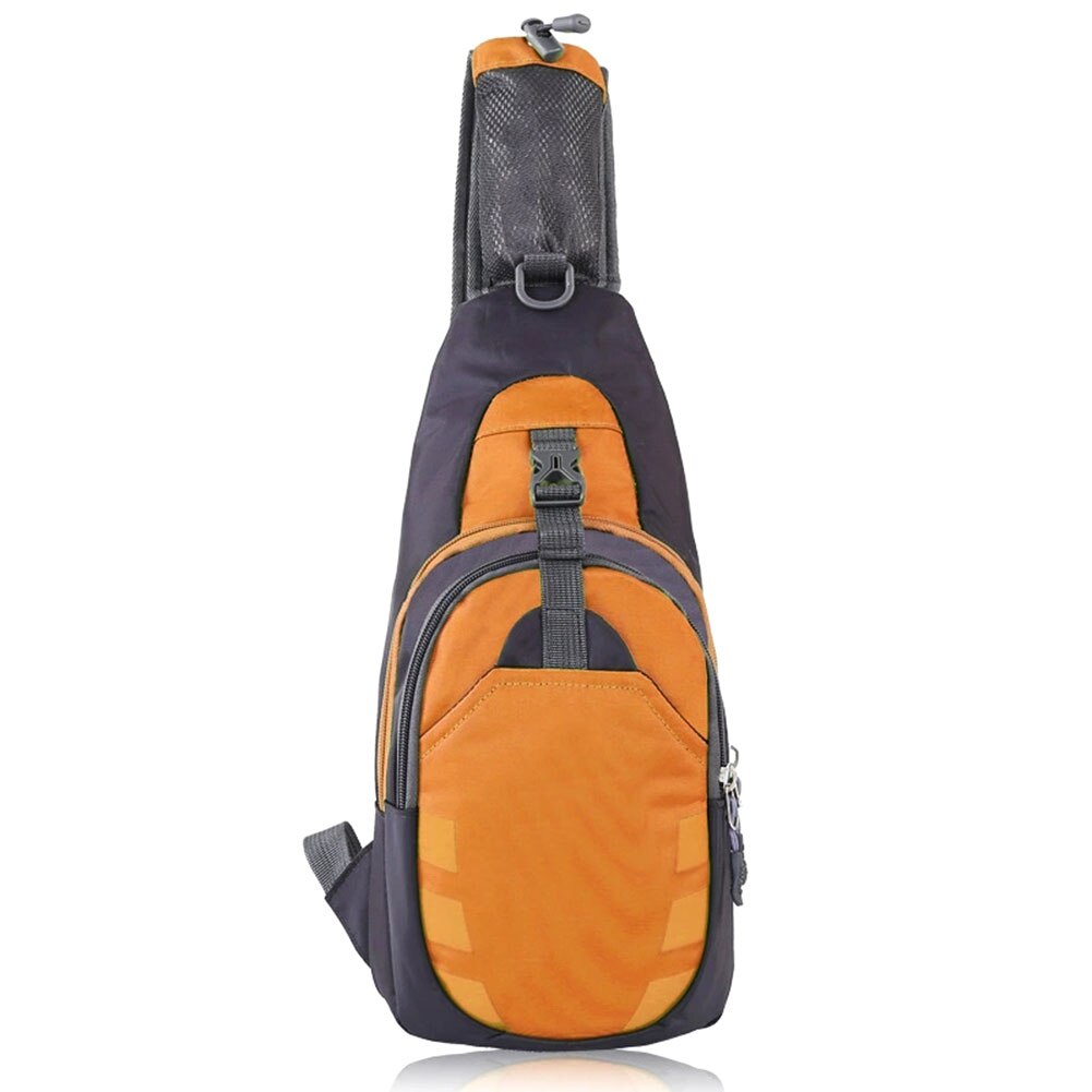 Unisexe Nylon sacs de poitrine voyage sac à bandoulière hommes femmes épaule sacs de messager UND: Orange