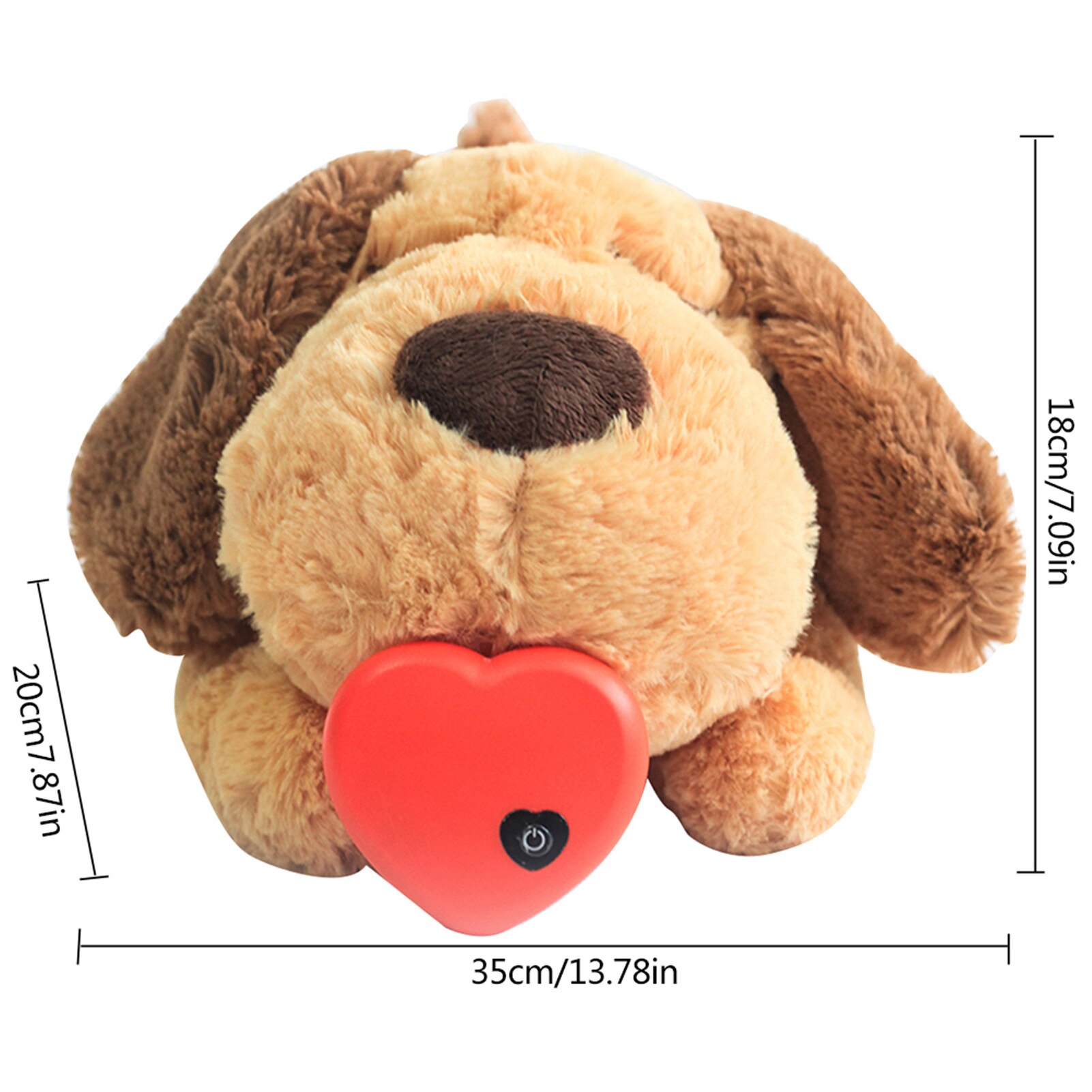 Dog Plush Toy Heartbeat Comfort Toy Accompany Sleeping Cat Toy Heart Beat Soothing Plush Doll Sleep For Smart Dogs Cats Pet Toys: 03