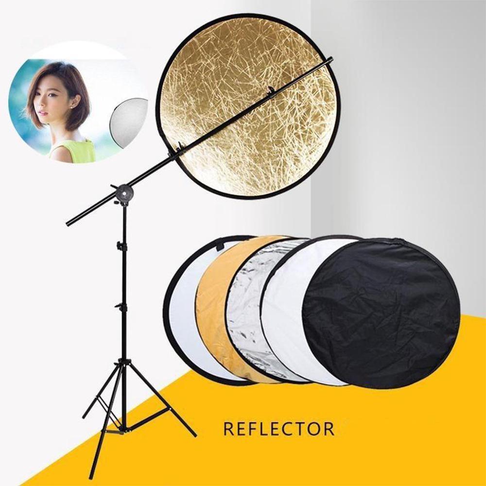 Mini Reflector de luz para fotografía 5 en 1 de 30cm y 11,8 pulgadas, Reflector redondo de luz múltiple para disco para estudio A2Z4