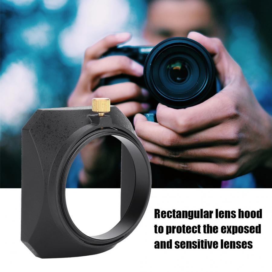 Filtre d&#39;objectif carré 46mm, pièce d&#39;objectif pour caméscope DV, caméra vidéo numérique, filetage cylindrique, pare-soleil dslr