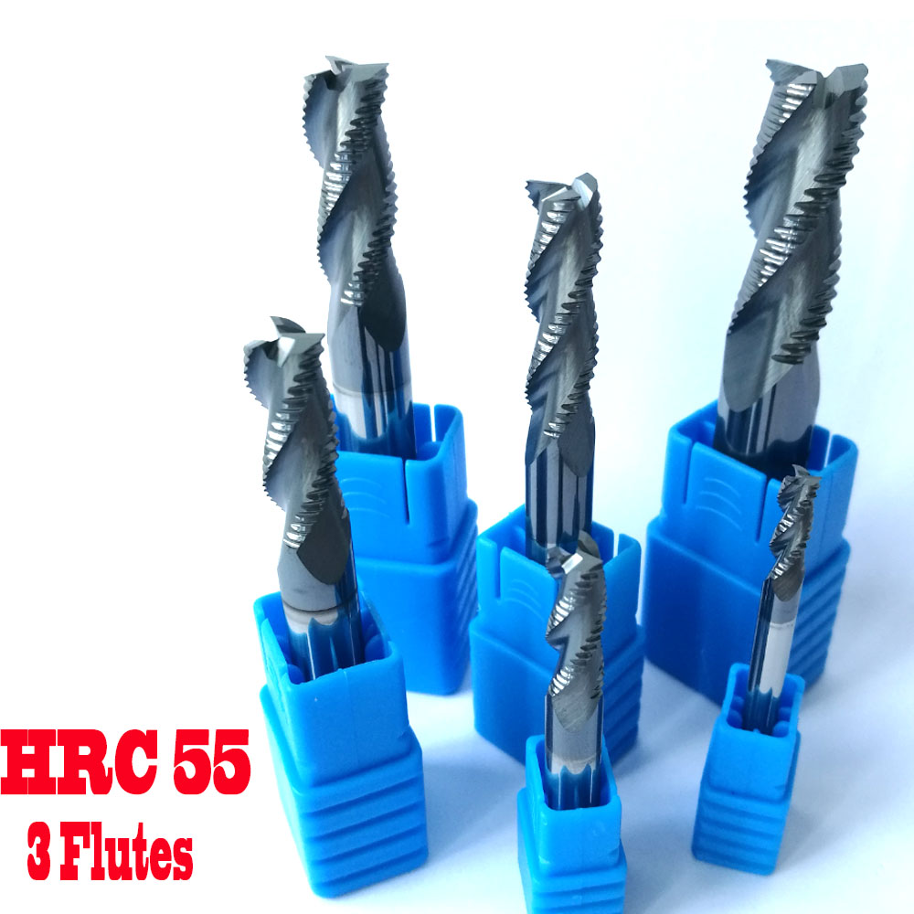4mm 6mm 8mm 10mm 12mm HRC55 3 fluiten Voorbewerken... – Grandado