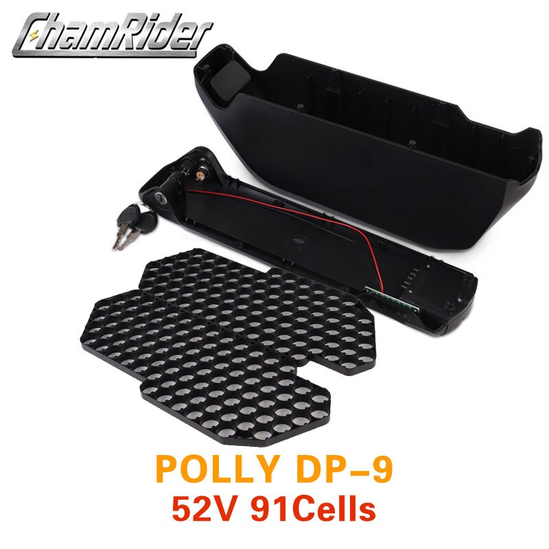 Batterijbehuizing voor Polly DP-9 Down Tube Downtube 13S 7P 10S 9P 14S 6P Max. belasting 91 18650 cellen, 36V, 48V, 52V: plum