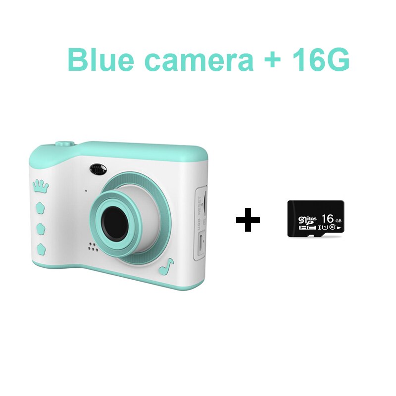 Kids Camera Mini Kinderen Draagbare Foto Video Digitale Camera 2.8in Full Hd Touch Screen Kind Camera Voor Kinderen 18MP Dual lens: Bink Camera 16G