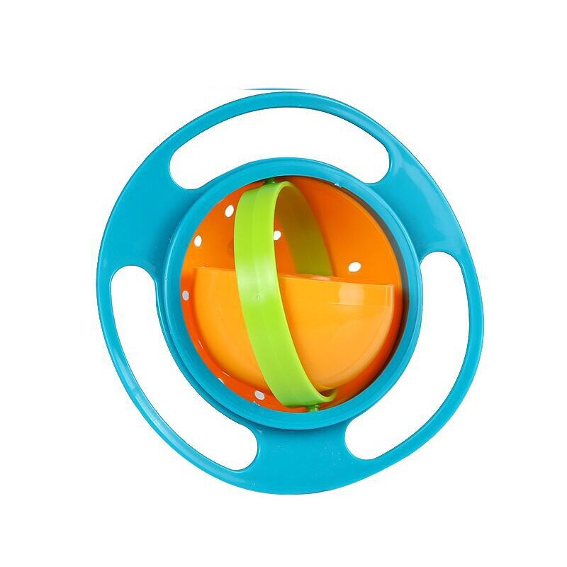 360 Roterende Baby Food Grade Plastic UFO Gyro Stijl Kom Ronde Lekvrij Anti-dumping Overloop Kinderen Voeden Fruit Draaitafel