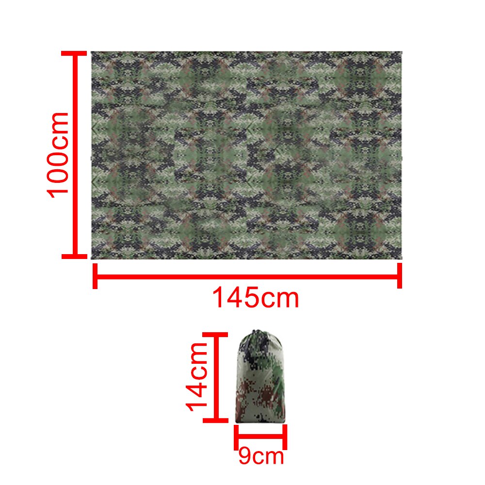 Multifunctionele Luifel Waterdicht Tarp Vochtbestendige Pad Schaduw Tent Tuin Zonnescherm Outdoor Camping Hangmat Regen Zon Onderdak: Camouflage