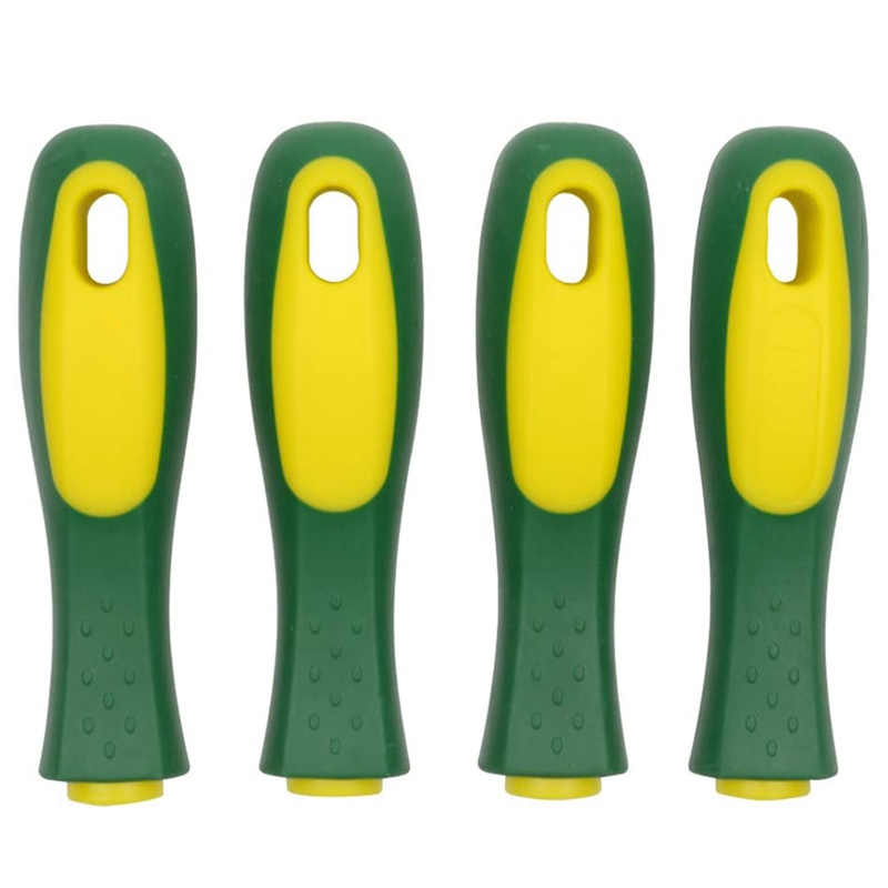 8 Pack Ergonomic Rubber File Handle for File or Mills, Round Hole and Rectangular Hole, 4-1/3Inch Length: Default Title