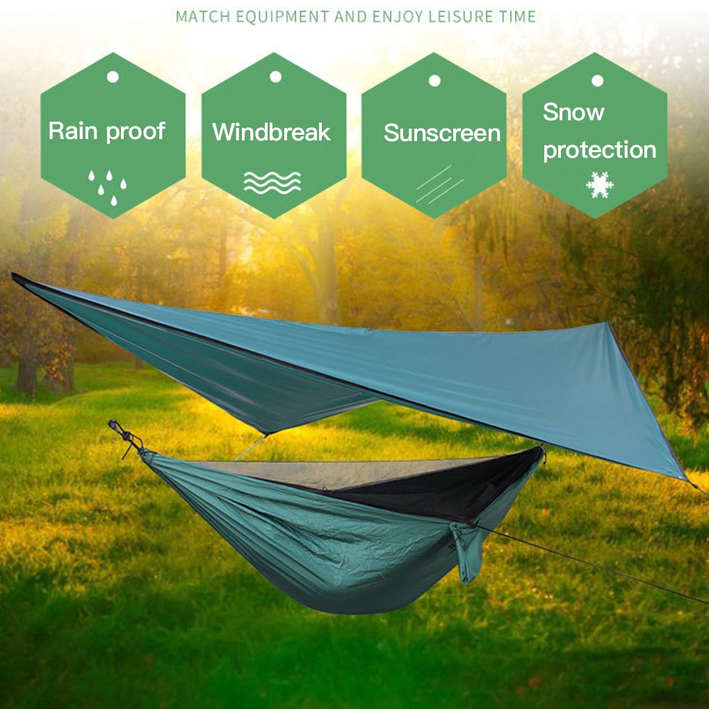 Ultraleve 5 cores barraca de lona à prova dwaterproof água 350x280cm sombra acampamento ao ar livre rede chuva mosca uv toldo do jardim dossel pára-sol