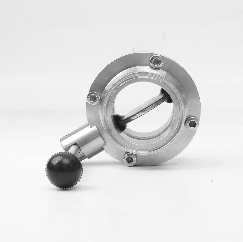 SS304 health class Tri Clamp butterfly valve clamp type quick assembly butterfly valve medicine clamp butterfly valve joint