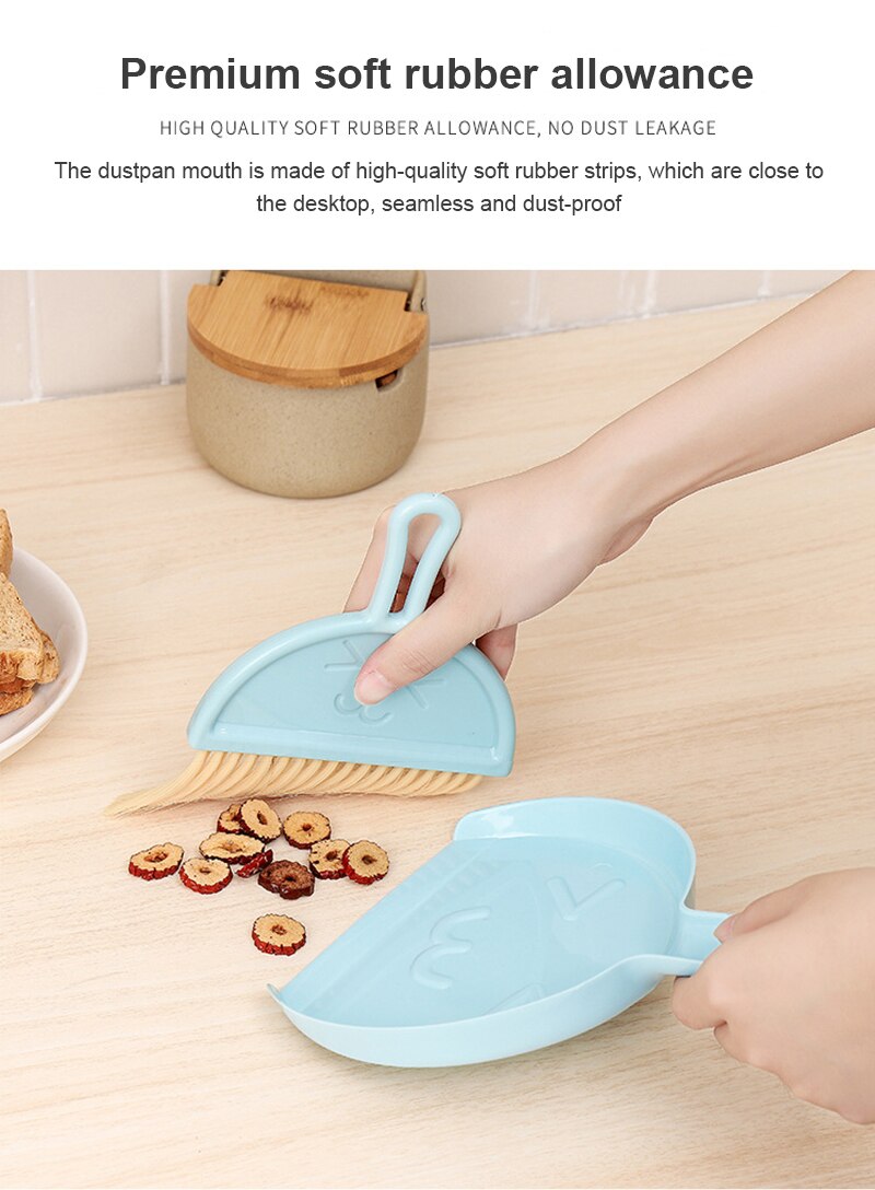 Home Mini Cleaning Brush Small Broom Dustpans Set Desktop Sweeper Garbage Cleaning Shovel Table Household Debris Cleaning Tools