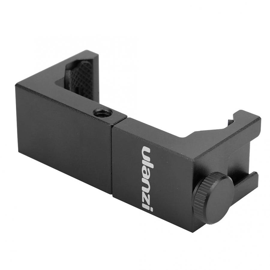 Ulanzi ST-02S Aluminium Mobiele Telefoon Clip Houder Met Koud Shoe1/4 ''Schroef Statief Telefoon Mount Stand Voor 6.5-9.5Cm Smartphone