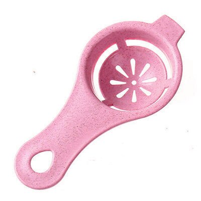 Separador de clara de huevo colador de uso doméstico de cocina para hornear cocina Gadgets yema de huevo de plástico de filtro: Pink