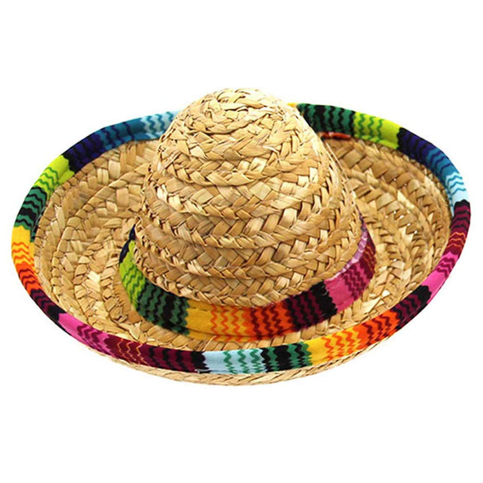 Dog Hat Mini Straw Sombrero Hats Mexican Hats Sombrero Party Hats for Small Pets Puppy Cat Chihuahua French Bulldog