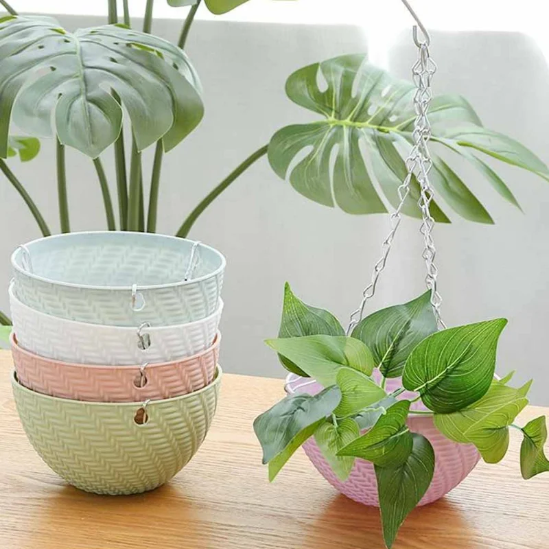 1pc Harz Pflanze Blume hängen Topf Korb Zimmer pflanze KleiderbüGel Ich bin Freien hängen Topf Halfter Korb hängen Pflanzer