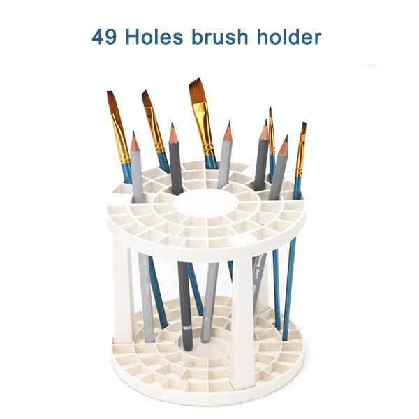 BOMEIJIA pincel de pintura, soporte para bolígrafo con 49 agujeros, estante de pluma, soporte para pincel para pintar con acuarelas, soporte para lápiz, organizador de escritorio: Brush holder