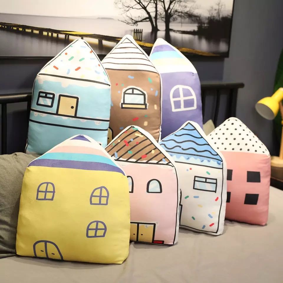 Mountchen Baby Slaapkamer Huis Kussen Decoratie Kinderen Kids Meisje Jongen Kussen Nursery Kussen Decor Baby Girl Room Decor