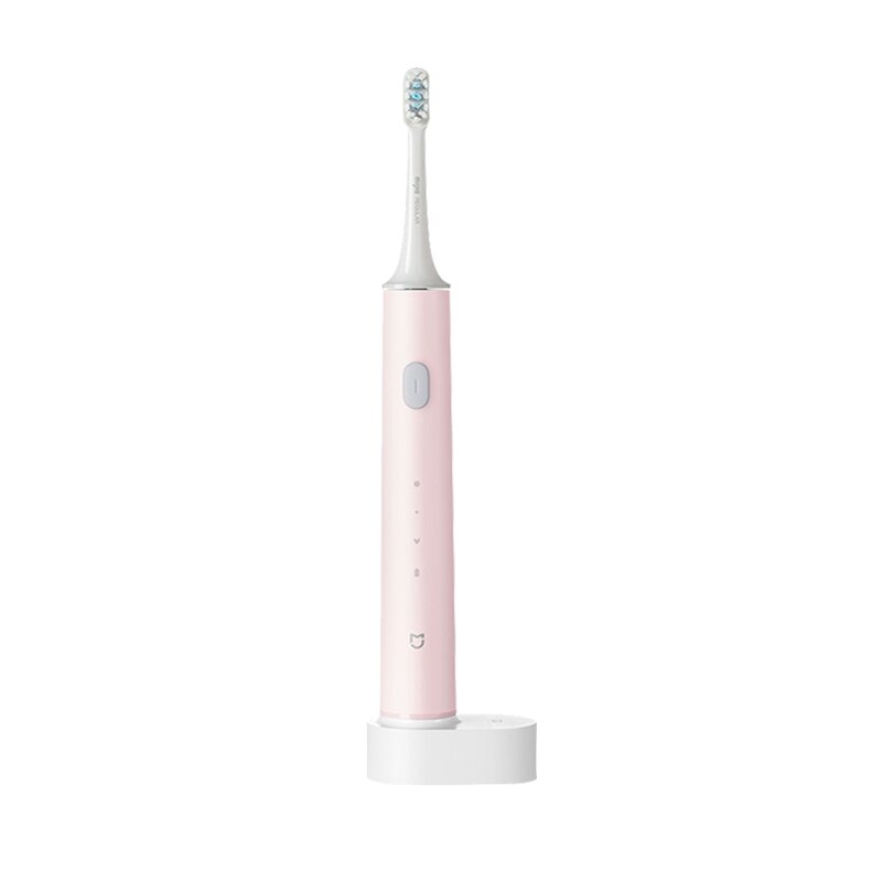 Xiaomi-cepillo de dientes eléctrico Mijia T500, Original, vibrador con Motor Ultra sónico, limpiador de higiene bucal inalámbrico: Pink