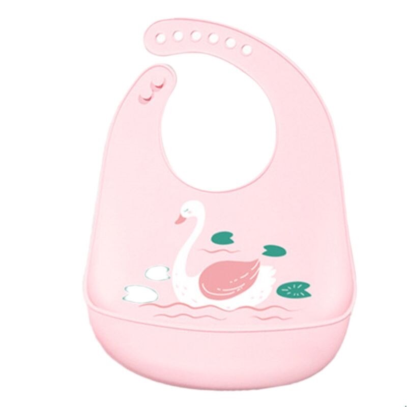 Bande dessinée réglable en bas âge bébé alimentation salive serviette enfants enfants imperméable Silicone bavoirs roter tissu 23GD: Black