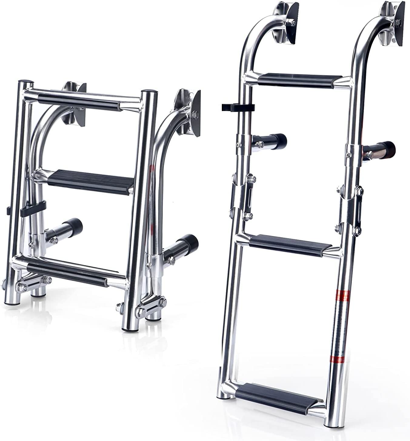 Boot Accessoires Marine 3 Step Vouwladder Boot Marine Roestvrij Staal Ponton Ladder Gepolijst 2 + 1 Trede