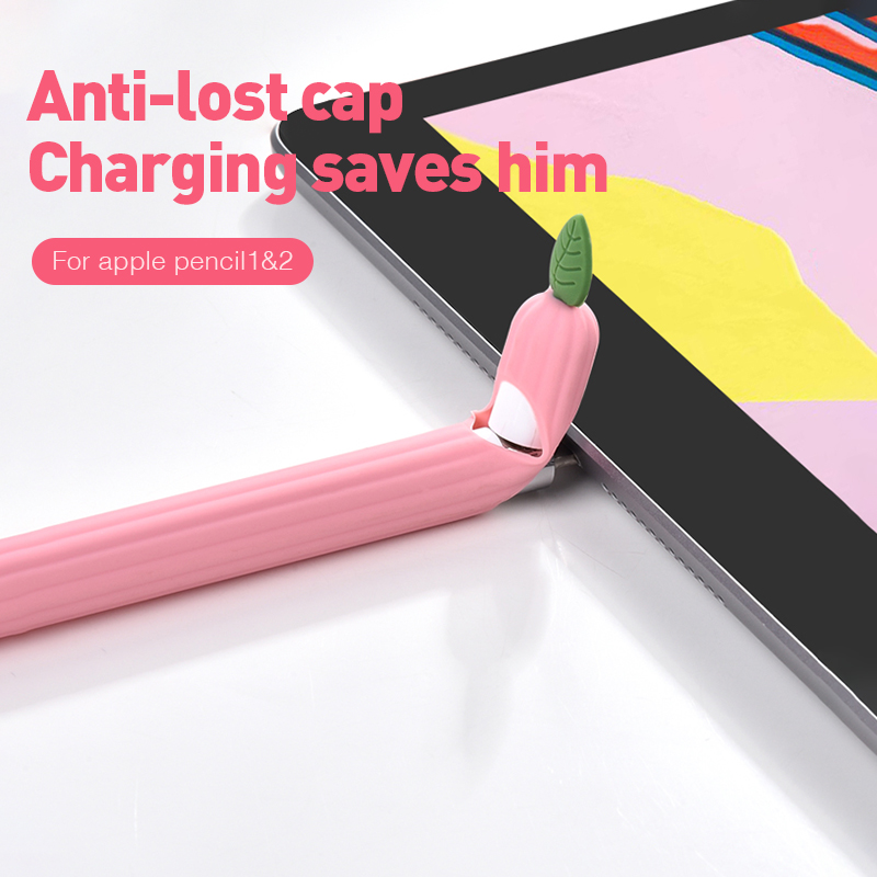 Coque de protection Anti-perte pour Apple Pencil 2, étui en Silicone pour iPad 1/2, stylet protecteur