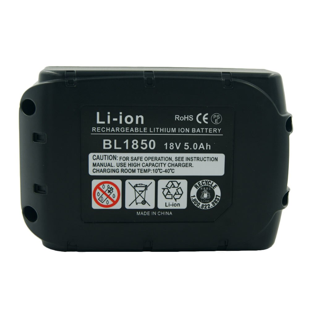 Batteria di ricambio 18V 5000mAH per elettroutensili agli ioni di litio Makita LXT BL1850 BL1830 BL1840 BL1815 194309-1 con indicatore LED