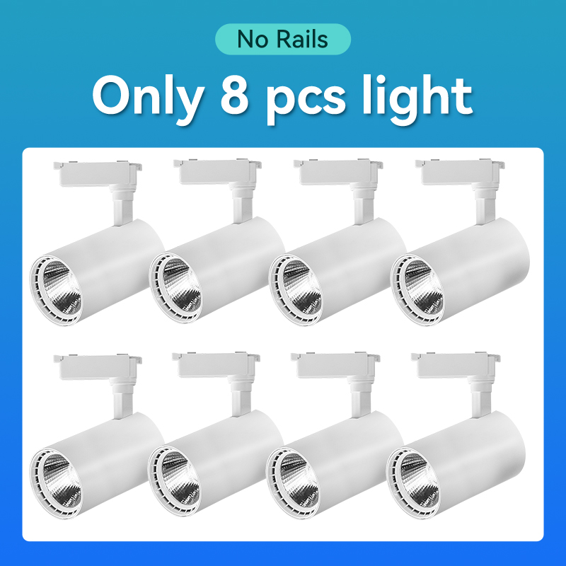 Led-railverlichtingsset, 110v rails, 3 kleuren, veranderbare plafond- en wandlampen, railspots, led-spots voor kledingwinkels