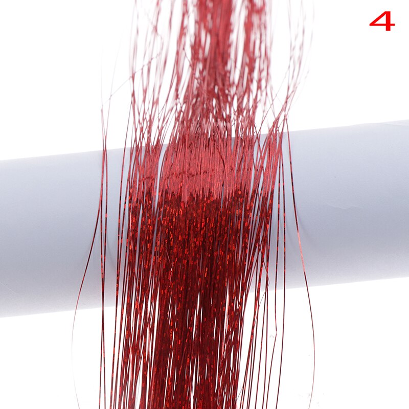 1 worek blask włosów blichtr Bling włosy Secoration dla syntetycznych robić przedłużania włosów brokat tęczy dla dziewcząt i imprezę 50x3.3cm