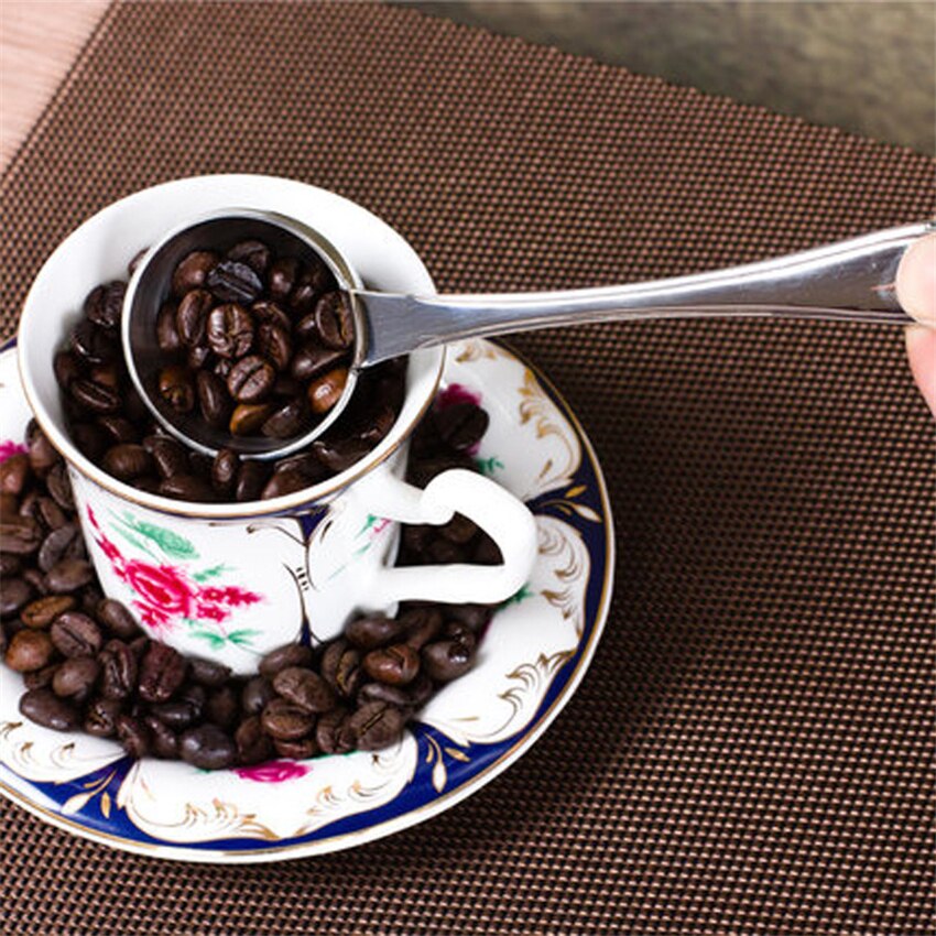 1 cuillère à café en acier inoxydable naturel, cuillère pour café, thé, petit sucre, sel, couverts, cuillères, outils, fournitures de cuisine