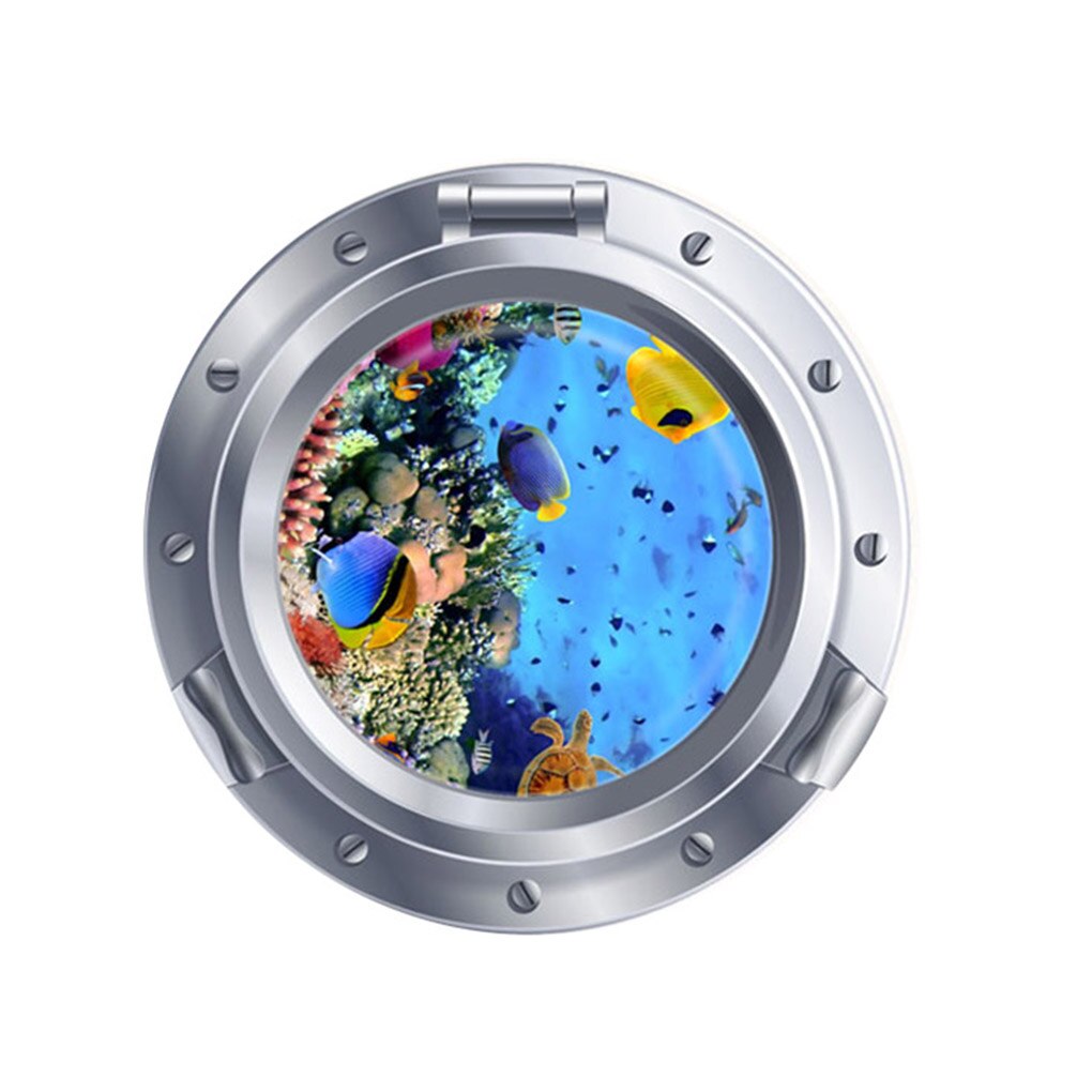 3D Submarine Window Pattern Removable Wallpaper Self Adhesive Mural Decal Art Wall Sticker Living Room Decor: NO.7