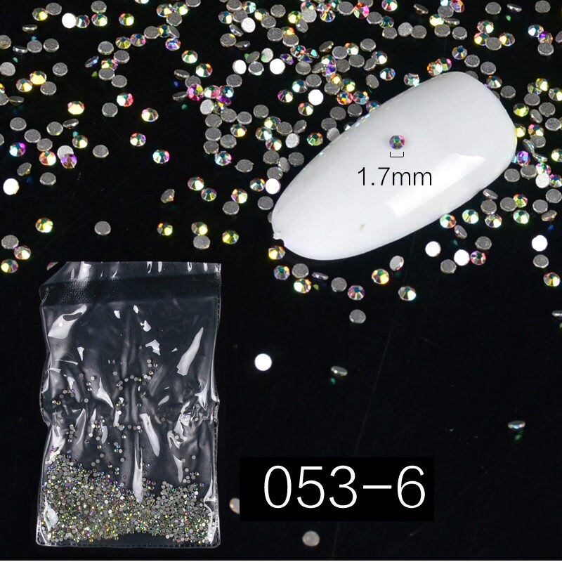 1440 Stks/zak Vele Kleuren Zircon Steentjes Micro Strass Mini Nail Art Rhinestones Nail Decorations: 053-6