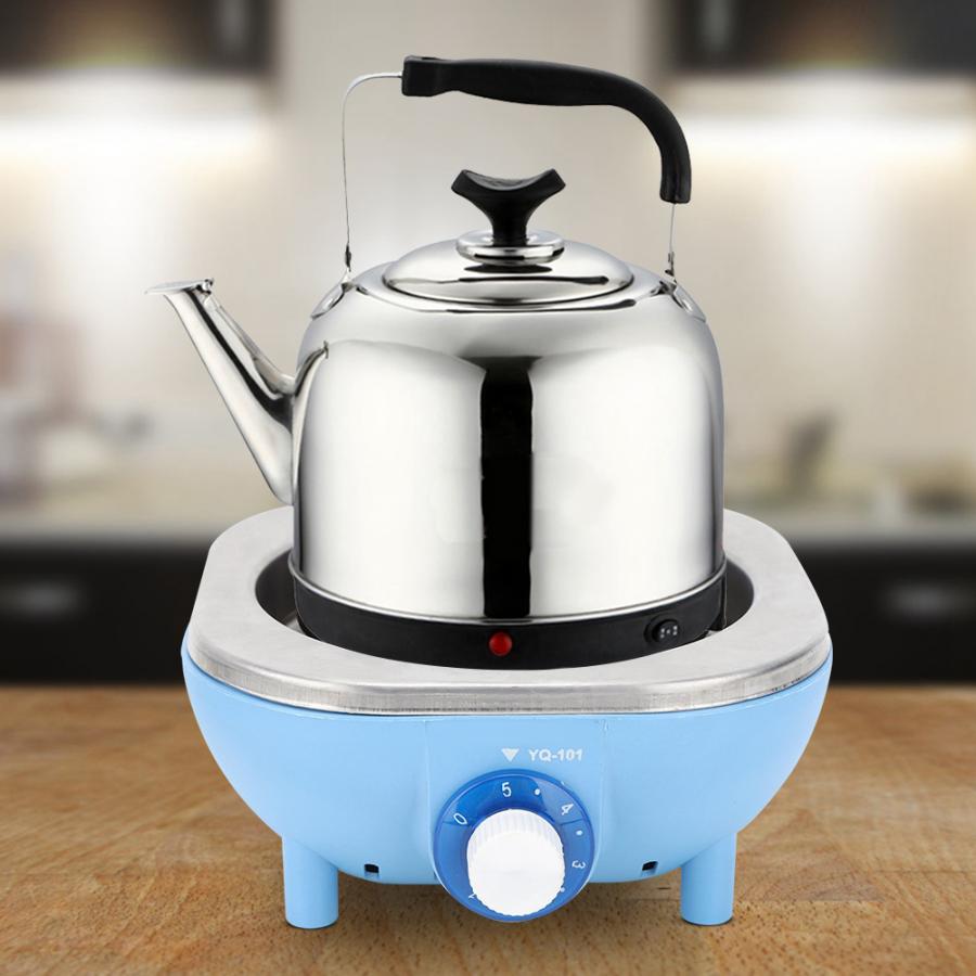 Mini elektrisch fornuis, draagbare 500 W kookplaatbrander, multifunctionele koffie-thee-waterkoker voor thuisgebruik, kookplaat voor soep pap / hot pot - rood