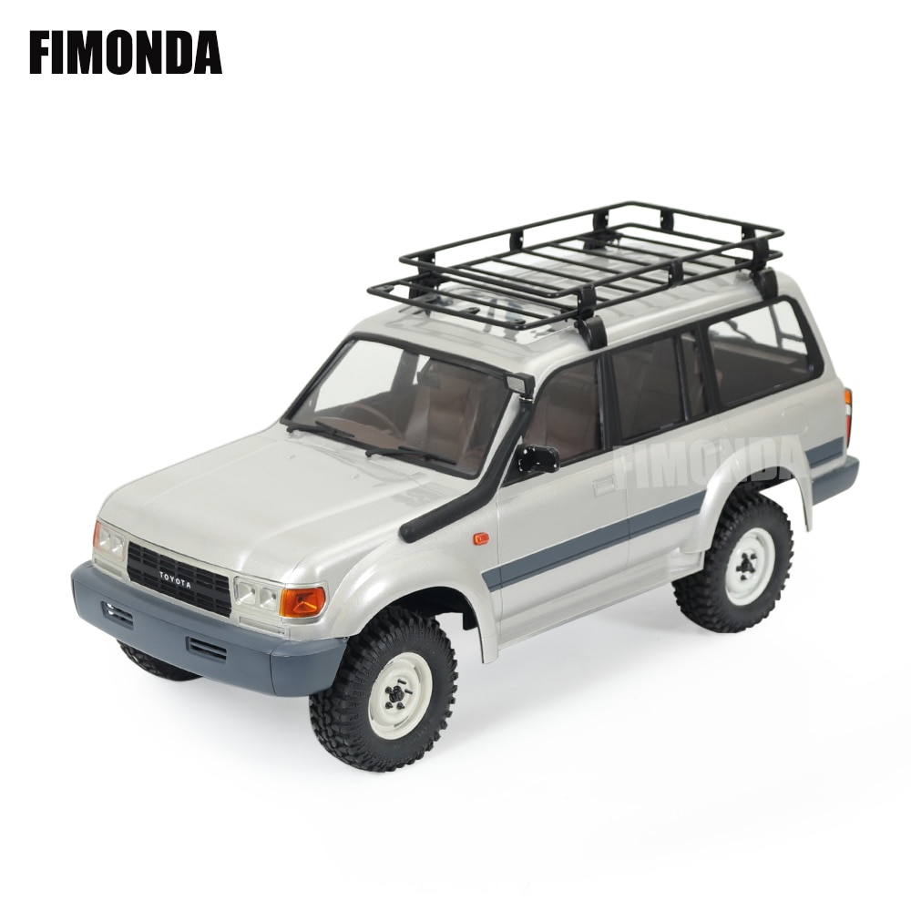 1/10 Scale LC80 Hard Body Mount Roof Rack Interior Tail Ladder Spare Wheel Carrier Snorkel LED Lamp for RC Crawler SCX10 TRX4