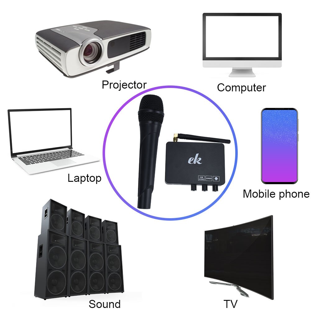 K2 Handheld Draadloze Karaoke Microfoon Karaoke Player Thuis Karaoke Echo Mixer Systeem Digital Sound Audio Mixer Zingen Machine
