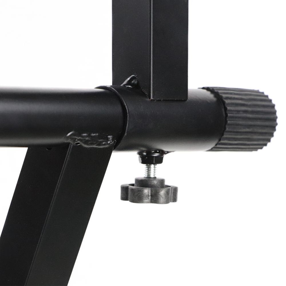Adjustable Black Single Tube Heightening Electronic Piano Rack Stand Keyboard Instrument Support Holder Parts Accessoreis