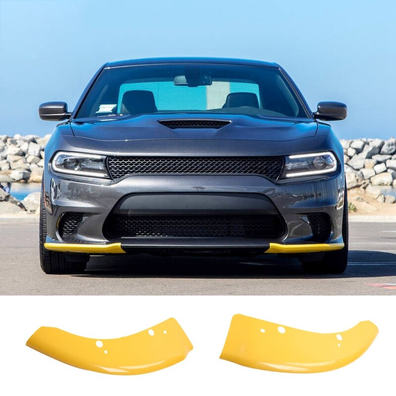 Pair Front Bumper Lip Splitter Spoiler for Dodge Charger Srt Scat Pack 15-19
