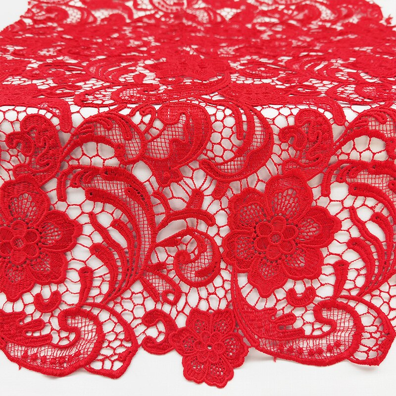 Lace Fabric Latest Heavy Beaded Embroidery African Guipure Lace Fabric for Wedding Party