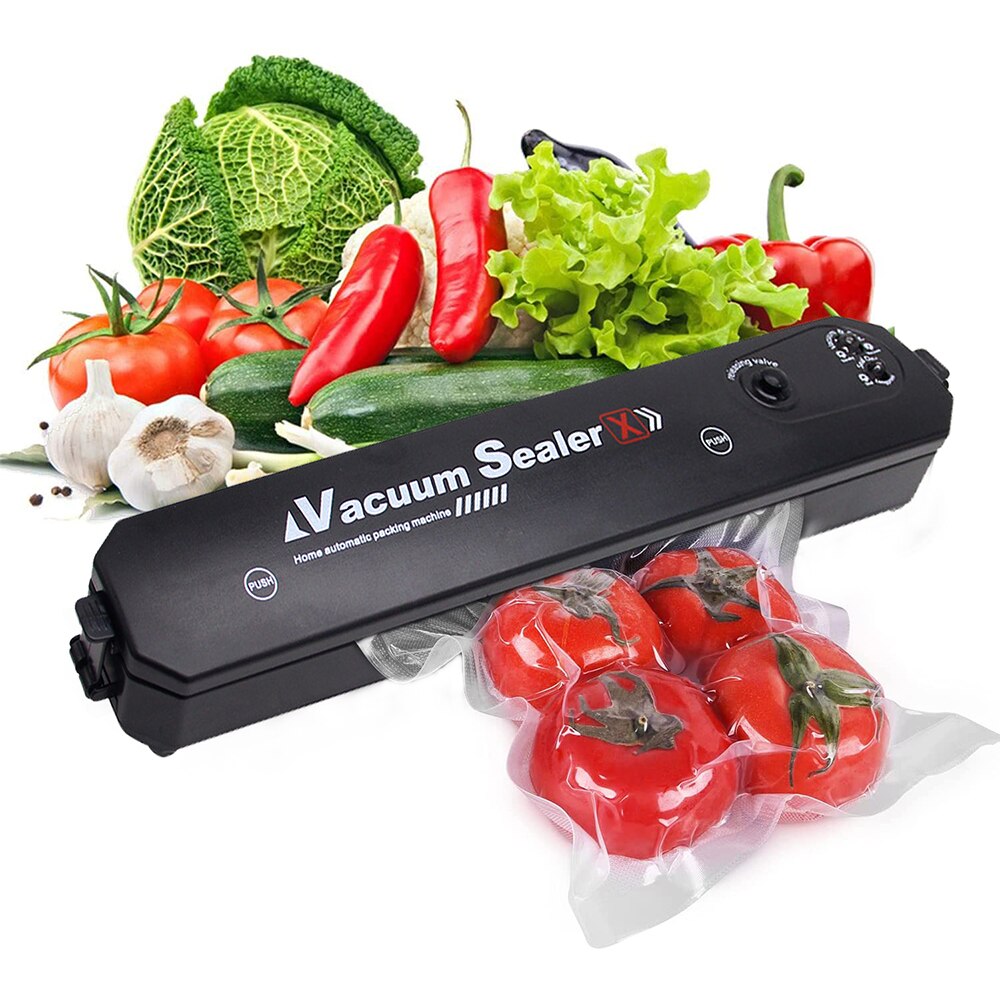 EU Vacuum Sealer Machine 220V 110V for Food Preservation Savers Dry Moist Modes Led Indicator Light with Vacuum Bags Packaging