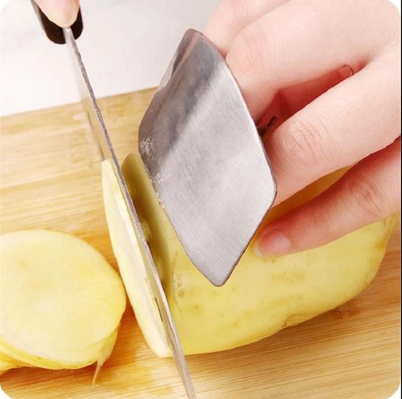 Keuken Finger Protector Schild Rvs Cut Veiligheid Guard Koken Gereedschap Beschermen Vinger Anti-Snijden Keuken Producten Tool